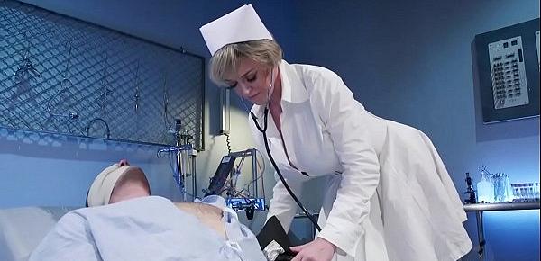  Busty Milf nurse dominates male patient